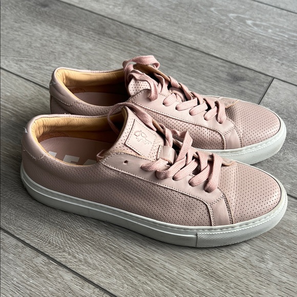 Greats made in Italy Pink leather Perforated Royale Women's Sneakers 6 - Picture 3 of 9